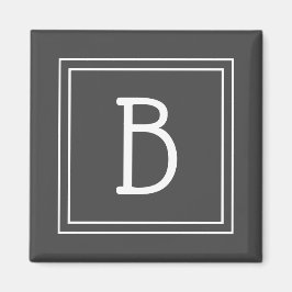 Modern ingelijst gemoderniseerd letter initiaal gr magneet
