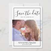 Modern ingelijste foto Bewaar de datum Uitnodigen Save The Date (Voorkant)