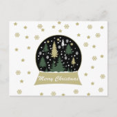 Modern ingerichte sneeuwbol feestdagenkaart (Voorkant)