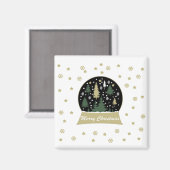 Modern ingerichte sneeuwbol magneet (Voorkant / Achterkant)