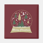 Modern ingerichte sneeuwbol magneet (Voorkant)