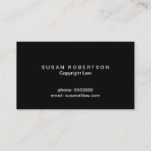 Modern Initiaal Attorney Professional Visitekaartj Visitekaartje (Achterkant)