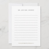 Modern Initiaal BEWERKBARE KLEUR bruiloft Dank u Bedankkaart (Achterkant)