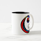 Modern Initiaal Custom Coffee Cup met Letter C Tweekleurige Koffiemok (Voorkant rechts)
