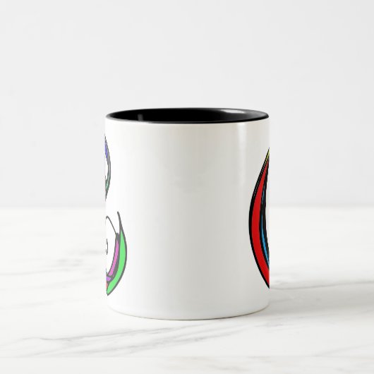Modern Initiaal Custom Coffee Cup met Letter C Tweekleurige Koffiemok (Center)