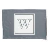 Modern Initiaal Letter Wit Vierkant Kussensloop (Voorkant)