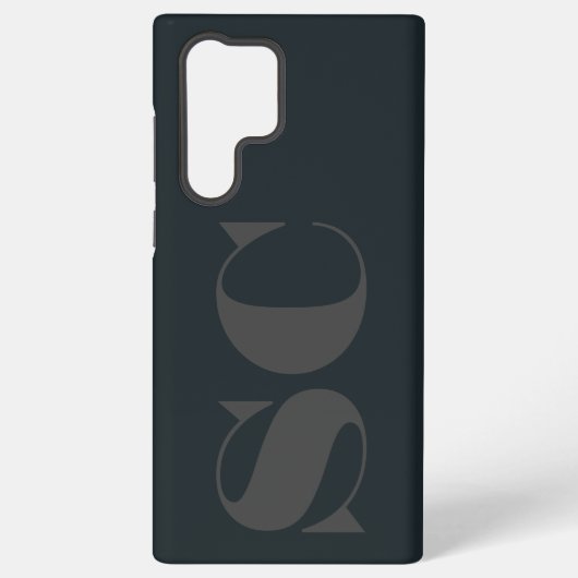 Modern Initiaal Minimal Samsung Galaxy Hoesje (Achterkant)