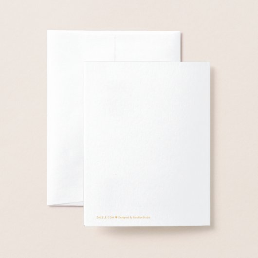 Modern Initiaal Monogram, Bedrijf Folie Kaarten (Met envelop)