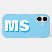 Modern Initiaal Monogram Case-Mate iPhone Case (Achterkant (horizontaal))