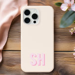 Modern Initiaal Monogram iPhone 15 Pro Max Hoesje<br><div class="desc">Modern Initiaal Monogram Telefoonhoesje. Creëer uw eigen gepersonaliseerde iPhone Case met aangepaste initiaal naam.</div>