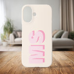 Modern Initiaal Monogram iPhone 16 Hoesje<br><div class="desc">Creëer uw eigen gepersonaliseerde iPhone Case met aangepaste initiaal naam in de moderne typografie. Verkrijgbaar in verschillende kleuren en stijlen.</div>