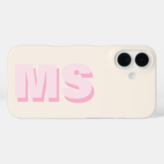 Modern Initiaal Monogram Case-Mate iPhone Case (Achterkant (horizontaal))