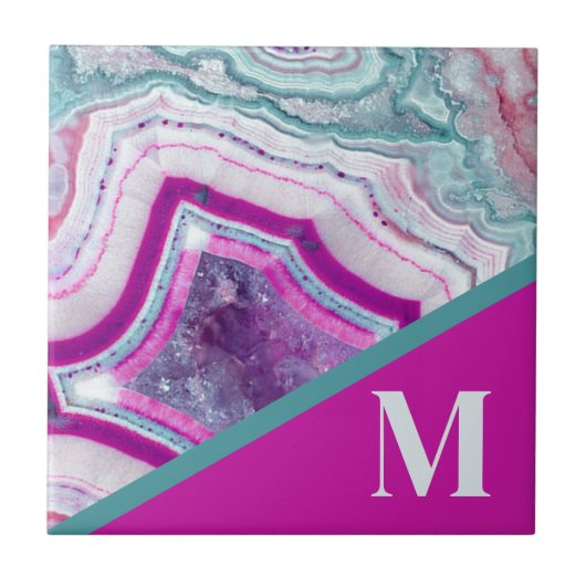Modern Initiaal Monogram Tegeltje (Voorkant)