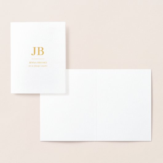 Modern Initiaal Monogram, Zakelijk Bedrijf Folie Kaarten (Display)
