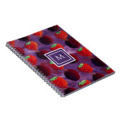 Modern Initiaal Monogram Zomerfruit Notitieboek (Rechterzijde)
