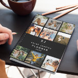 Modern Initiaal/Naam Fotocollage 2025 Jaarlijks Planner<br><div class="desc">Trendy eenvoudige persoonlijke briefpapier 2025 jaarlijkse planner. Het ontwerp is voorzien van een moderne monogram lay-out en 9 foto's van uw keuze. Jaarplanner (12 maanden) met open maandelijkse overzichten en wekelijkse planningsbladen. De zwarte achtergrond kan worden gewijzigd in elke kleur met behulp van het gereedschap 'verder bewerken'.</div>