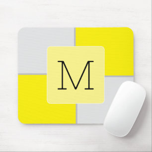 Modern initiaal Neon Geometrisch kleurenblok Cool Muismat