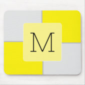 Modern initiaal Neon Geometrisch kleurenblok Cool Muismat (Voorkant)