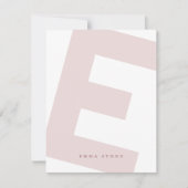 Modern Initiaal Oversized Monogram en Naam Notitiekaartje (Voorkant)