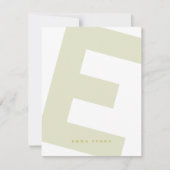 Modern Initiaal Oversized Monogram en Naam Notitiekaartje (Voorkant)