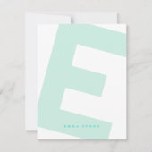 Modern Initiaal Oversized Monogram en Naam Notitiekaartje (Voorkant)