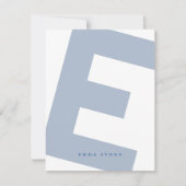 Modern Initiaal Oversized Monogram en Naam Notitiekaartje (Voorkant)