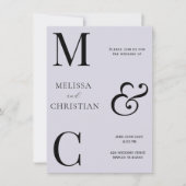 Modern Initiaal Weddenschap Kaart (Voorkant)