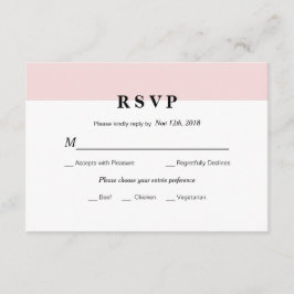 Modern Initiaal Wedding RSVP-kaart RSVP Kaartje
