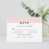 Modern Initiaal Wedding RSVP-kaart RSVP Kaartje (Staand voorkant)