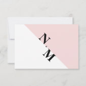 Modern Initiaal Wedding RSVP-kaart RSVP Kaartje (Achterkant)