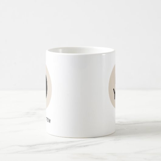 Modern Initial Mug – “D is for [Name]” Design Koffiemok (Center)