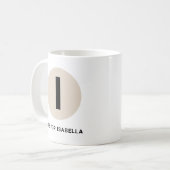 Modern Initial Mug – “I is for [Name]” Design Koffiemok (Voorkant links)