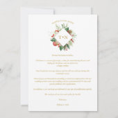 Modern Initials Floral Christmas Wreath 2 Photos  Save The Date (Achterkant)