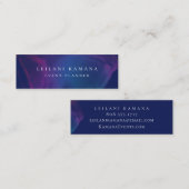 Modern Ink Blotch Blue Mini Visitekaartje (Voorkant / Achterkant)