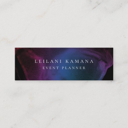 Modern Ink Blotch Mini Visitekaartje (Voorkant)