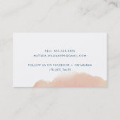 MODERN INK stijlvolle geverfde blush roze waterver Visitekaartje (Achterkant)