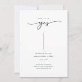 Modern inline ze zei ja Vrijgezellenfeest foto Kaart (Voorkant)