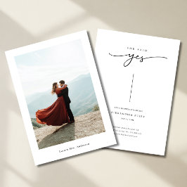 Modern inline ze zei ja Vrijgezellenfeest foto Kaart