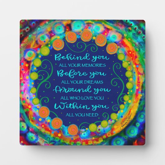 Modern Inspirerend  achter je Afstuderen Fotoplaat (Voorkant)