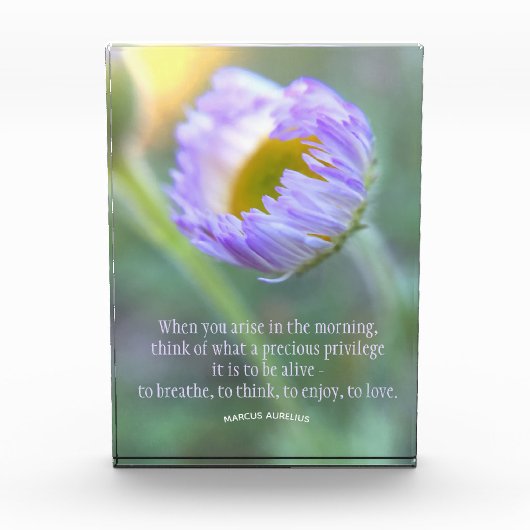 Modern Inspirerend citaat Typografie Floral Foto (Voorkant)