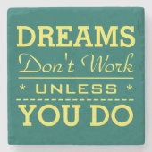 Modern Inspirerend citaat voor typografie Stenen Onderzetter (Voorkant)