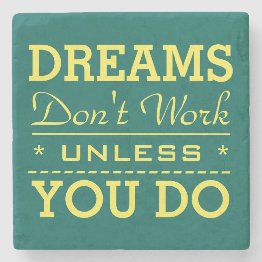 Modern Inspirerend citaat voor typografie Stenen Onderzetter (Voorkant)