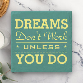 Modern Inspirerend citaat voor typografie Stenen Onderzetter