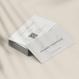 Modern Instagram Facebook QR Code Social Media Visitekaartje