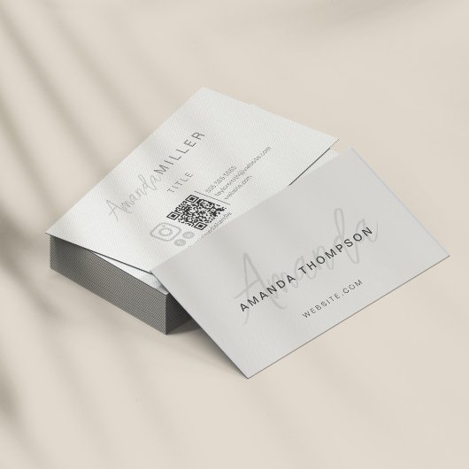 Modern Instagram Facebook QR Code Social Media Visitekaartje