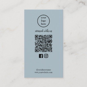Modern Instagram Facebook QR Code Social Media Visitekaartje