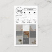 Modern Instagram fotocollage Visitekaartje (Voorkant)