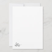 Modern Instagram Frame Custom Photo Wedding  Kaart (Achterkant)