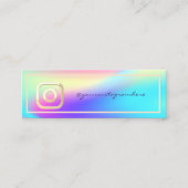 Modern Instagram Holographic Mini Visitekaartje (Voorkant)