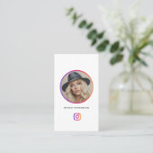 Modern Instagram-profielgrid-influencer Visitekaartje (Staand voorkant)
